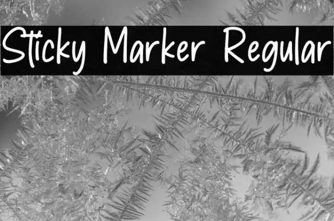 Sticky Marker Regular Font examples