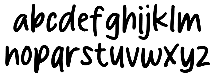 Sticky Memo Font LOWERCASE