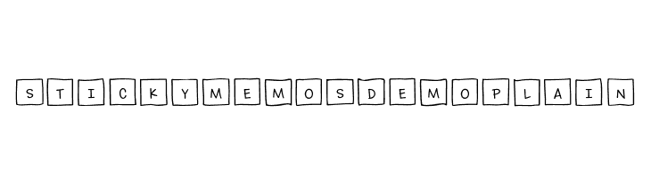 Sticky Memos Demo Plain  नि: शुल्क फ़ॉन्ट्स डाउनलोड