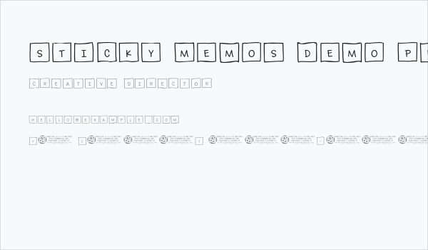Sticky Memos Demo Plain Business Card