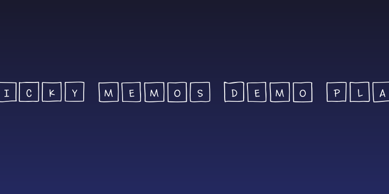 Sticky Memos Demo Plain Social Header