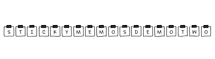Sticky Memos Demo Two  font caratteri gratis