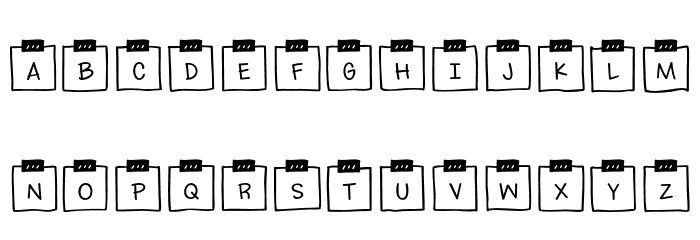 Sticky Memos Demo Two Font LOWERCASE