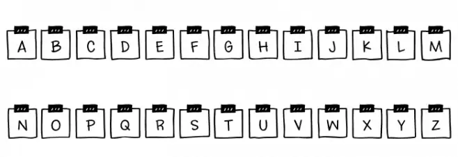 Sticky Memos Demo Two Шрифта строчной