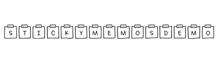 Sticky Memos Demo   Free Fonts Download