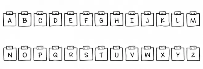 Sticky Memos Demo خط أحرف صغيرة