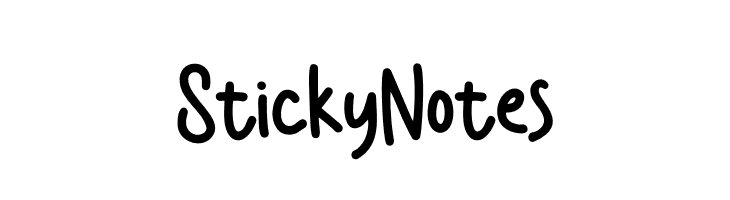 Sticky Notes  Free Fonts Download