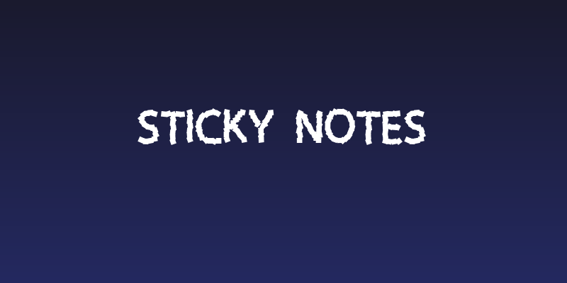 Sticky Notes Social Header