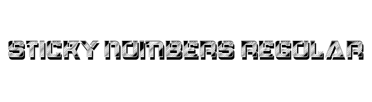 Sticky Numbers Regular  font caratteri gratis