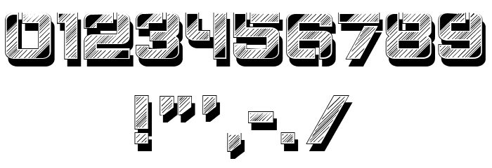 Sticky Numbers Regular Font OTHER CHARS