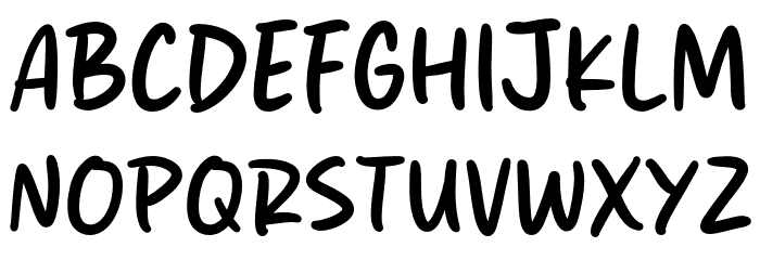 Sticky Paper Font UPPERCASE