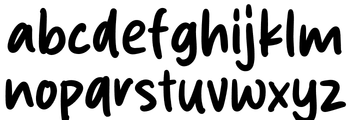 Sticky Paper Font LOWERCASE