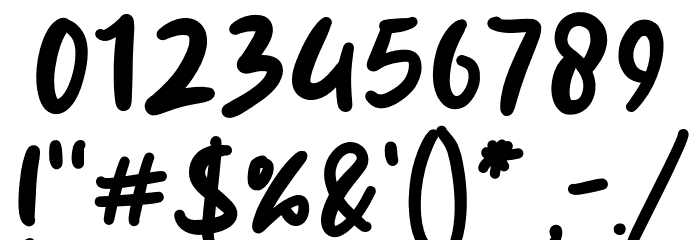 Sticky Sans Font OTHER CHARS