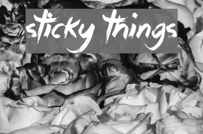 Sticky Things Font examples