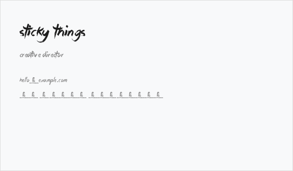 Sticky Things Business Card