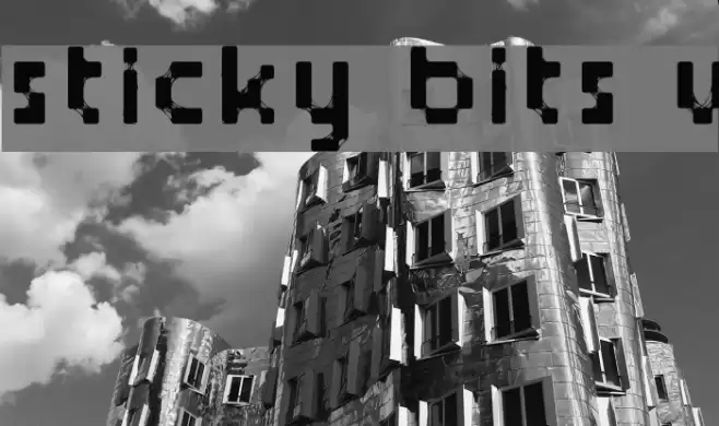 Sticky bits v2 Font examples