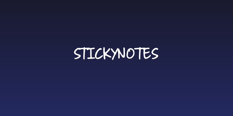 StickyNotes Social Header