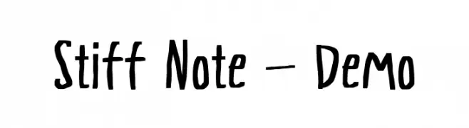 Stiff Note - Demo Шрифта