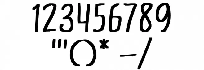 Stiff Note - Demo Шрифта ДРУГИЕ символов