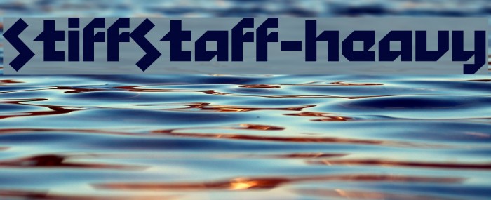 StiffStaff-Heavy Font examples