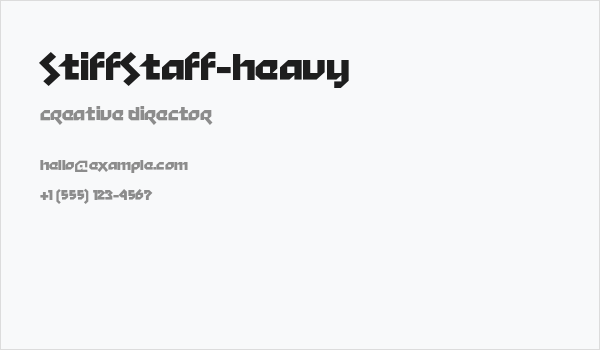 StiffStaff-Heavy Business Card