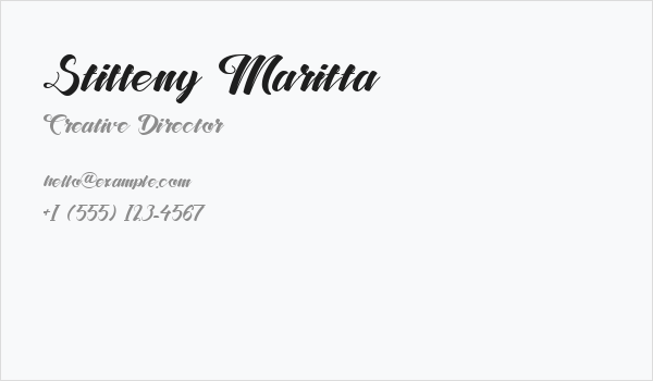 Stiffeny Maritta Business Card