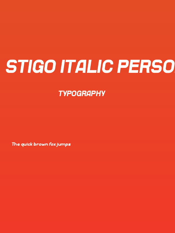 Stigo Italic PERSONAL Poster