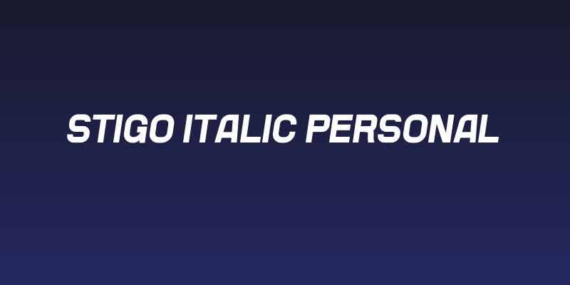 Stigo Italic PERSONAL Social Header