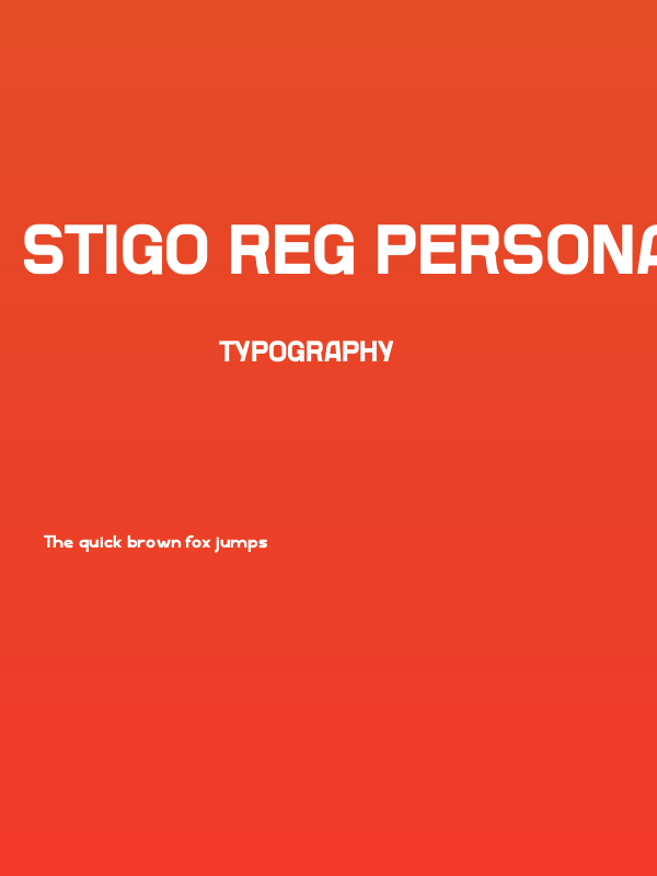 Stigo REG PERSONAL Poster