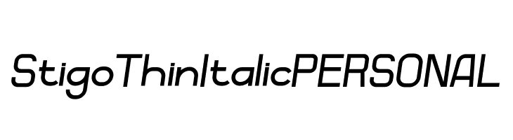 Stigo Thin Italic PERSONAL  免费字体下载