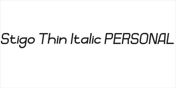 Stigo Thin Italic PERSONAL Logo