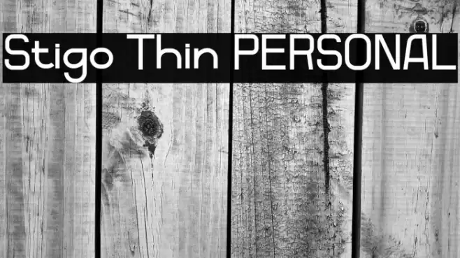 Stigo Thin PERSONAL Font examples