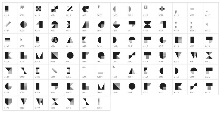 Stijla Character Map