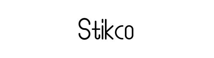 Stikco  フリーフォントのダウンロード