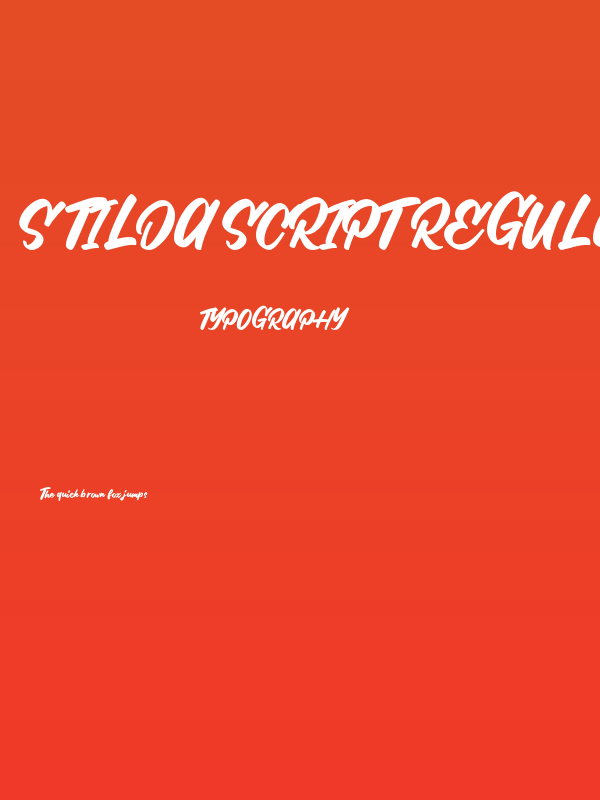 Stilda Script Regular Poster