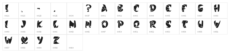 Stiletto Black Character Map