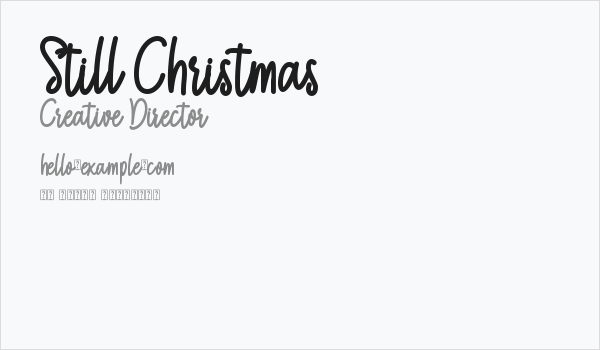 Still Christmas Business Card