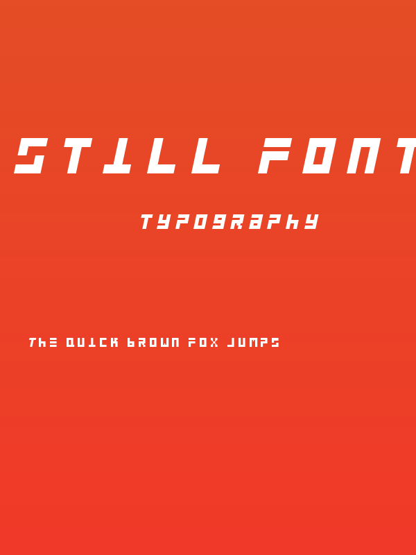 Still Font Poster
