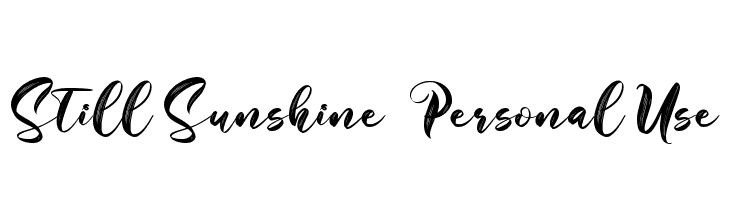 Still Sunshine - Personal Use  フリーフォントのダウンロード