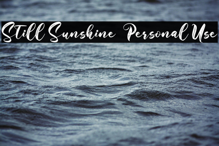 Still Sunshine - Personal Use Example 3
