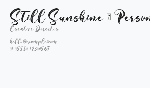 Still Sunshine - Personal Use Business Card