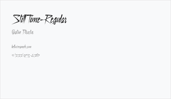 StillTime-Regular Business Card