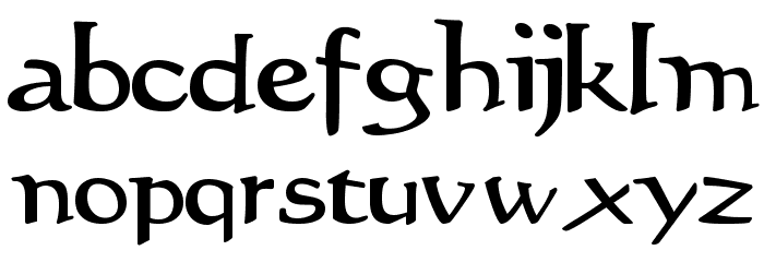Stiltedman Font LOWERCASE