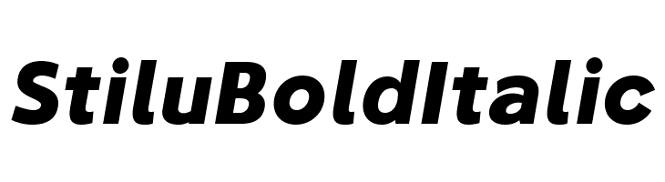 Stilu Bold Italic Font
