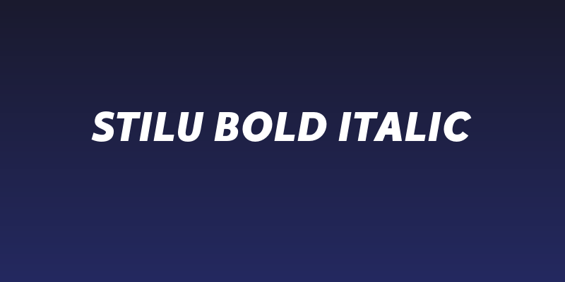 Stilu Bold Italic Social Header