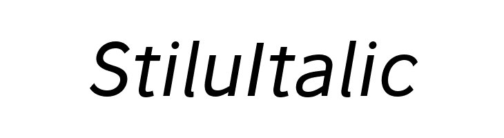 Stilu Italic Font