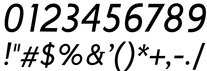 Stilu Italic Font OTHER CHARS