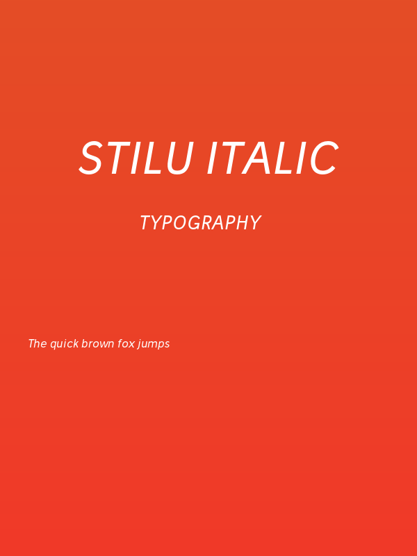 Stilu Italic Poster