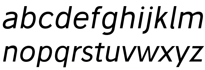 Stilu Italic Font LOWERCASE