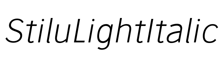 Stilu Light Italic Font